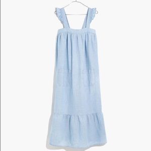 Madewell Denim Ruffle-Strap Tiered Maxi Dress